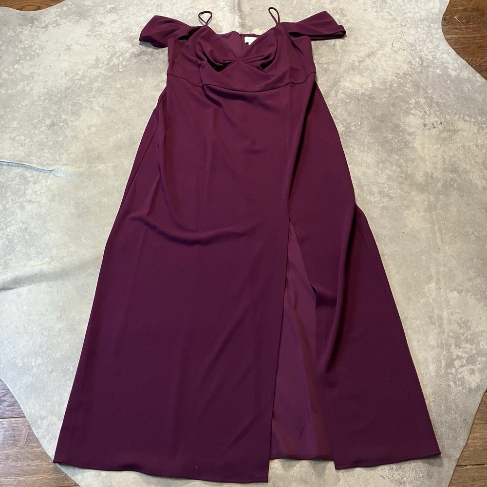 Sachin Babi Dress Womens Size 20W‎ Brittany Gown Deep Wine Burgundy